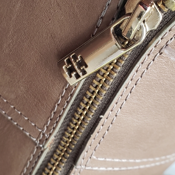 💫 Tory Burch: Musk Blair Logo Mid Heel Tall Leather Boots - Picture 11 of 14